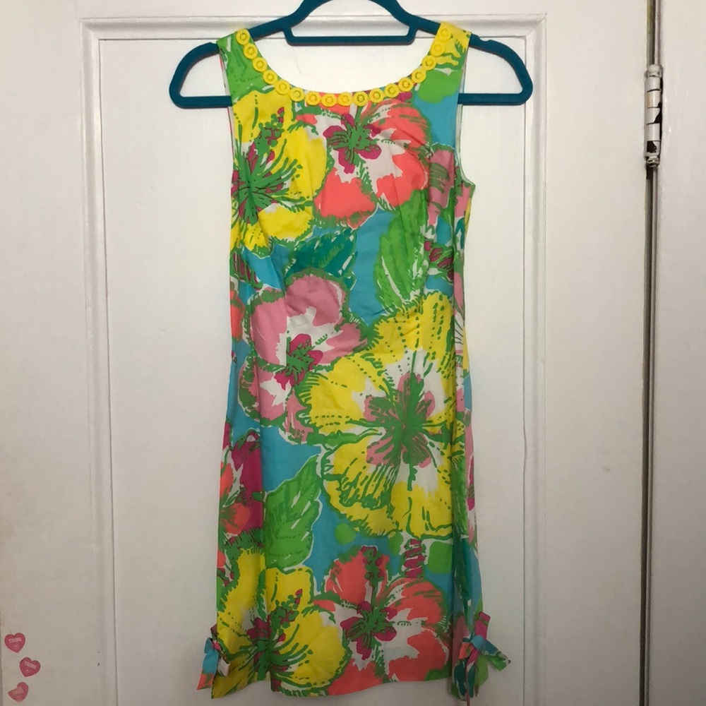 Lilly Pulitzer Shift Dress Shorley Blue Big Flirt